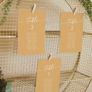Invitation Boho Chic Jaune Marigold Hanging Seating Chart