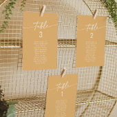 Invitation Boho Chic Jaune Marigold Hanging Seating Chart