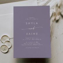 Boho Chic Lavender Plum Mariage Décontracté