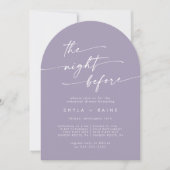 Invitation Boho Chic Lavender Purple Arch Reprendre (Devant)