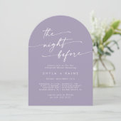 Invitation Boho Chic Lavender Purple Arch Reprendre (Debout devant)