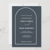 Invitation Boho Chic Mariage Arc Moderne Minimaliste Mariage (Devant)