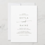 Invitation Boho Chic Mariage photo Décontracté vert et blanc (Devant)