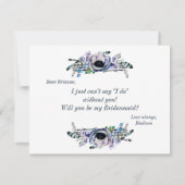 Invitation Boho Chic Mint & Navy Seras-Tu Ma Servante D'Époux (Dos)