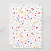 Invitation Boho chic moderne fleurs sauvages éclatantes 1er a (Dos)