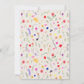 Invitation Boho chic moderne fleurs sauvages éclatantes 2e an (Dos)