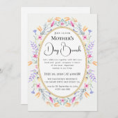 Invitation Boho chic moderne fleurs sauvages vives (Devant / Derrière)