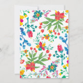 Invitation Boho chic moderne fleurs sauvages vives Mariage (Dos)