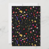 Invitation Boho chic moderne fleurs sauvages vives Sweet 16 (Dos)