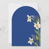Invitation Boho Chic navy blue and white floral Wedding  (Dos)