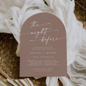 Invitation Boho Chic Neutral Taupe Arch Dîner De Répétition