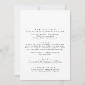 Invitation Boho Chic noir et blanc avant et arrière Mariage (Dos)