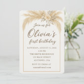 Invitation Boho Chic/Pampas Grass (Debout devant)