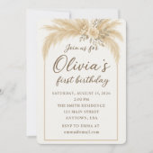 Invitation Boho Chic/Pampas Grass (Devant)