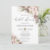 Invitation Boho Chic Pampas Grass Orchid Floral Fête des mari (Debout devant)