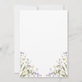 Invitation Boho Chic Petit Baby shower Fleur sauvage (Dos)