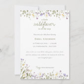 Invitation Boho Chic Petit Baby shower Fleur sauvage (Devant)