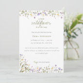 Invitation Boho Chic Petit Baby shower Fleur sauvage (Debout devant)