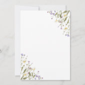 Invitation Boho Chic Petit Baby shower Fleur sauvage (Dos)