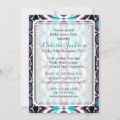 Invitation Boho Chic Purple Aqua Fête des mariées (Dos)