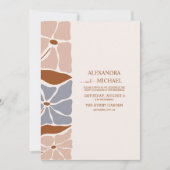 Invitation Boho Chic Retro Floral Mariage (Devant)