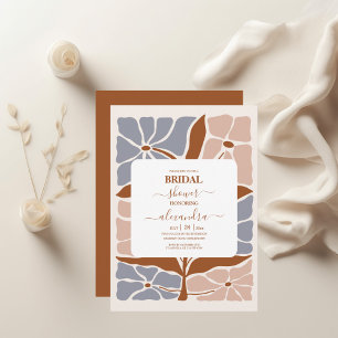 Invitation Boho Chic Retro Floral Mariage