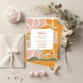 Invitation Boho Chic Retro Floral Mariage
