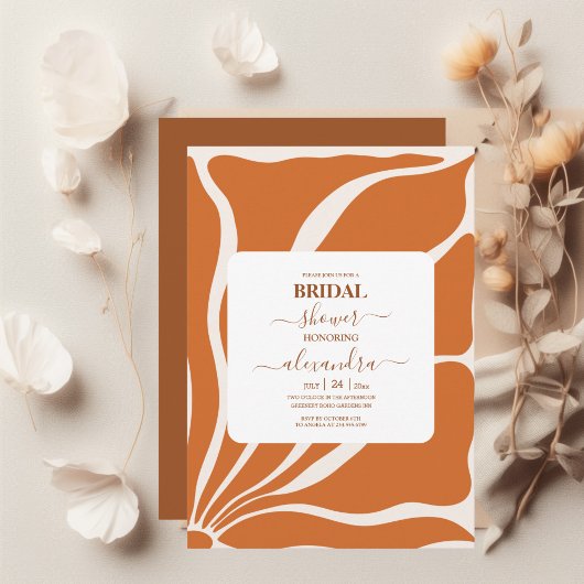 Invitation Boho Chic Retro Floral Mariage