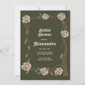 Invitation Boho Chic Rétro Floral Mariage Shower (Devant)