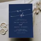 Invitation Boho Chic Royal Blue Nous faisons Mariage