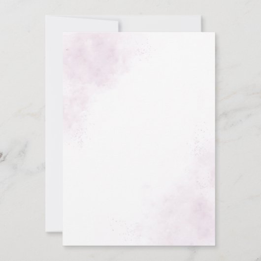 Invitation Boho Chic Rustique Violet Oval Or Elégant Mariage (Dos)