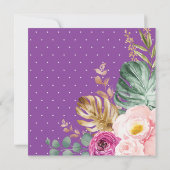 Invitation Boho Chic Safari Jungle Animaux Baby shower fille (Dos)