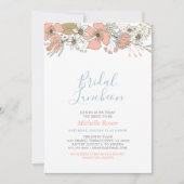 Invitation Boho Chic Spring Floral Bridal Luncheon Douche Inv (Devant)