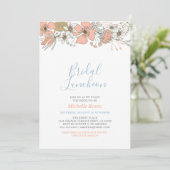 Invitation Boho Chic Spring Floral Bridal Luncheon Douche Inv (Debout devant)