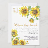 Invitation Boho Chic Sunflowers Fête des mères (Devant)
