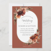 Invitation Boho Chic Terracotta Brûlé Mariage de rouille oran (Devant)