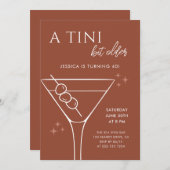 Invitation Boho Chic Terracotta Tini Bit Ancien 40e anniversa (Devant / Derrière)