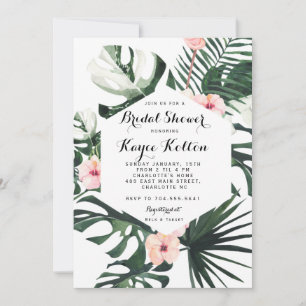 Invitation Boho Chic Tropical Bridal Shower en vitation