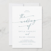 Invitation Boho Chic Turquoise et blanc Le Mariage de (Devant)