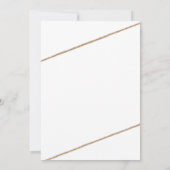 Invitation Boho Chic Twine Bow Cravate nuptiale douche Invita (Dos)