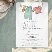 Invitation Boho Chic Vêtements en ligne Baby shower