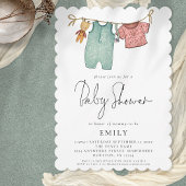 Invitation Boho Chic Vêtements en ligne Baby shower