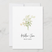 Invitation Boho Chic White Flowers Mariage (Devant)
