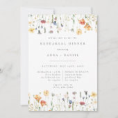 Invitation Boho Chic Wildflower Wedding Rehearsal Dinner (Devant)