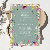 Invitation Boho Chic Wildflowers Love in bloom Bridal Shower