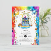Invitation Boho Children's Science Scientist Birthday (Debout devant)