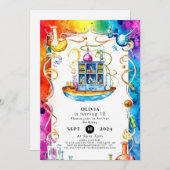 Invitation Boho Children's Science Scientist Birthday (Devant / Derrière)