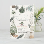 Invitation Boho Choses favorites Échange de cadeaux Vacances (Debout devant)