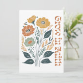 Invitation Boho Chrétien Inspirationnel Grandir dans la Foi (Debout devant)