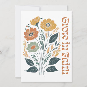 Invitation Boho Chrétien Inspirationnel Grandir dans la Foi